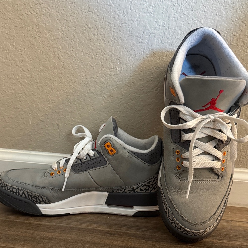 Jordan Gray and Orange Sneakers